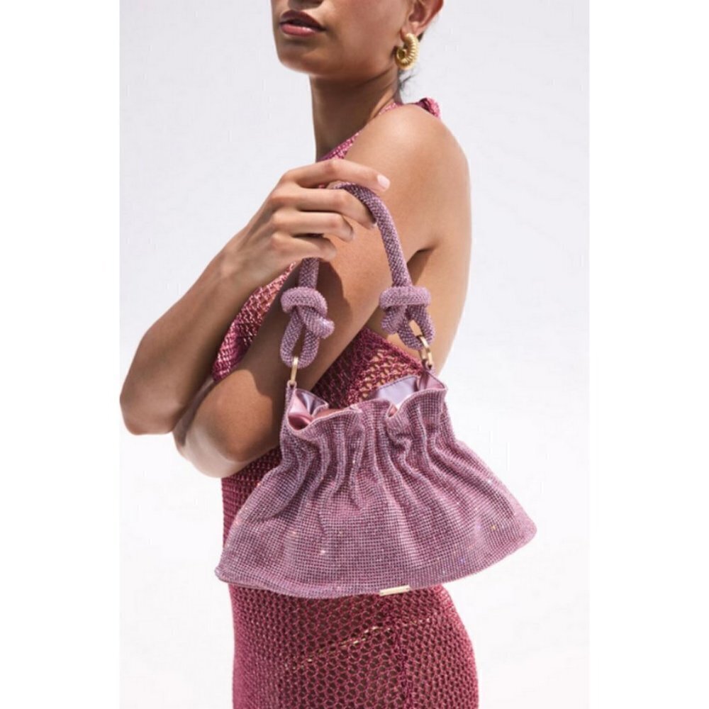 💕CULT GAIA💕 Bara Mini Crystal Shoulder Bag ~ Shell Pink NWT